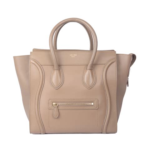 celine taupe mini tote|Celine mini bag.